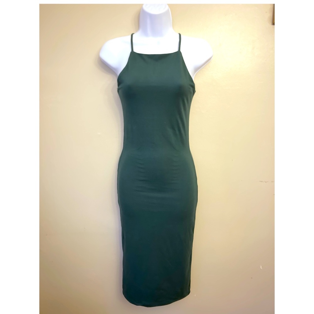 Joe & Elle XS Forest Green Body-con Midi Dress